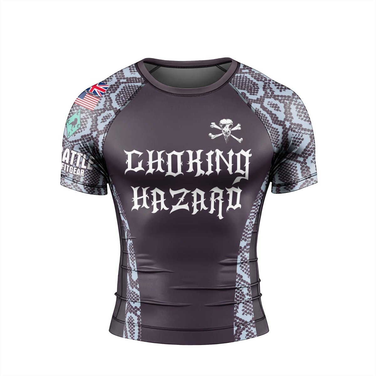 Choking Hazard Men's Short Sleeve Rash Guard - BattleFitGear