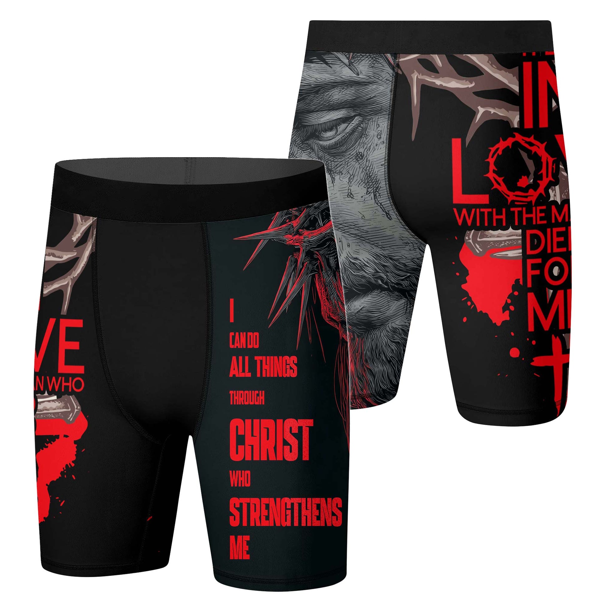 Christ Fell in Love With Human Compression Shorts