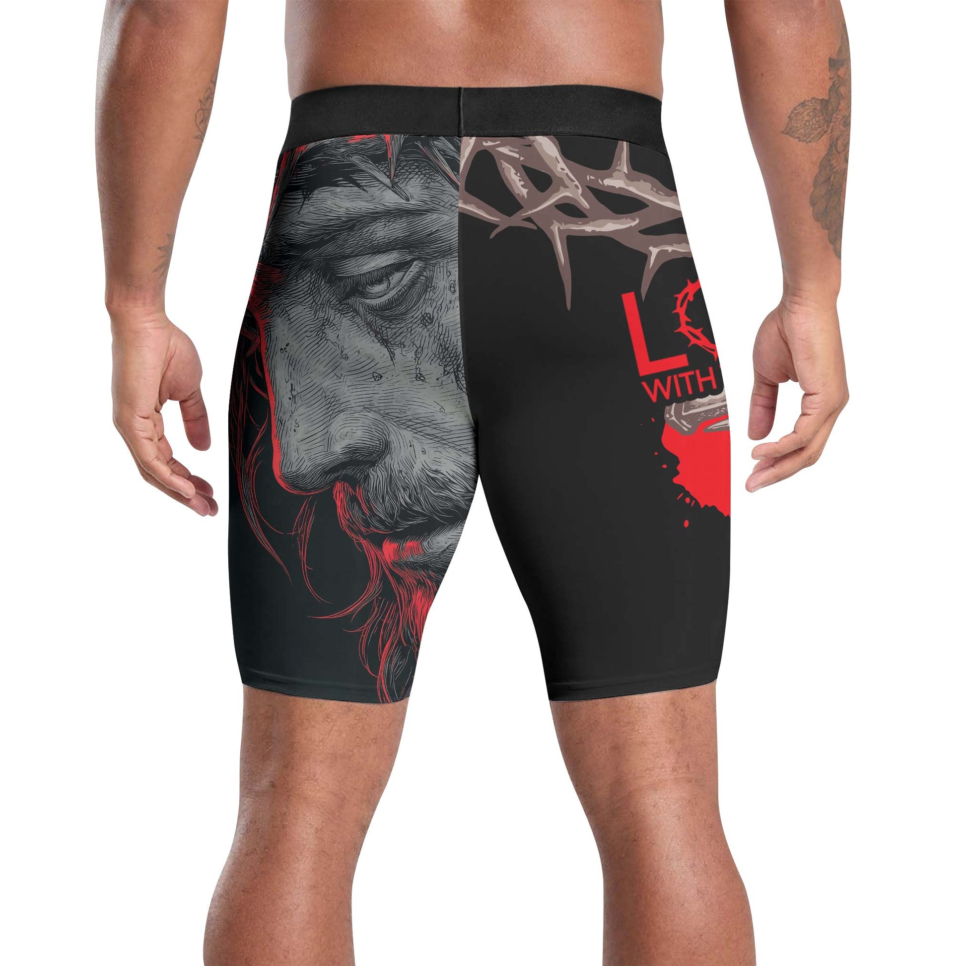 Christ Fell in Love With Human Compression Shorts
