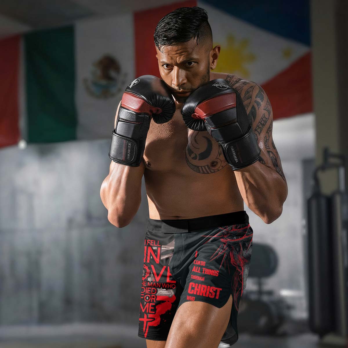 Christ Fell in Love With Human Fight Shorts