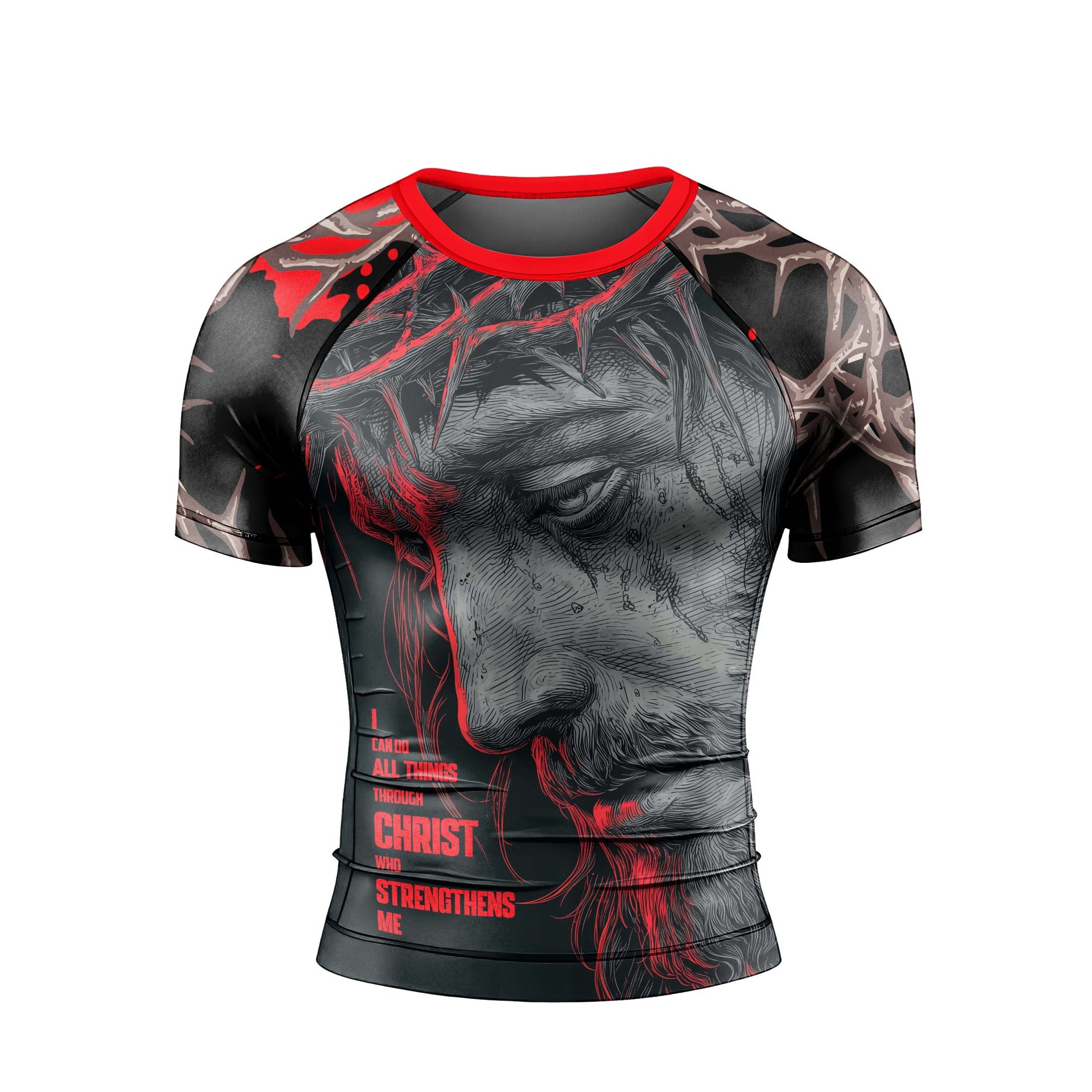 Christ Fell in Love With Human Men's Short Sleeve Rash Guard