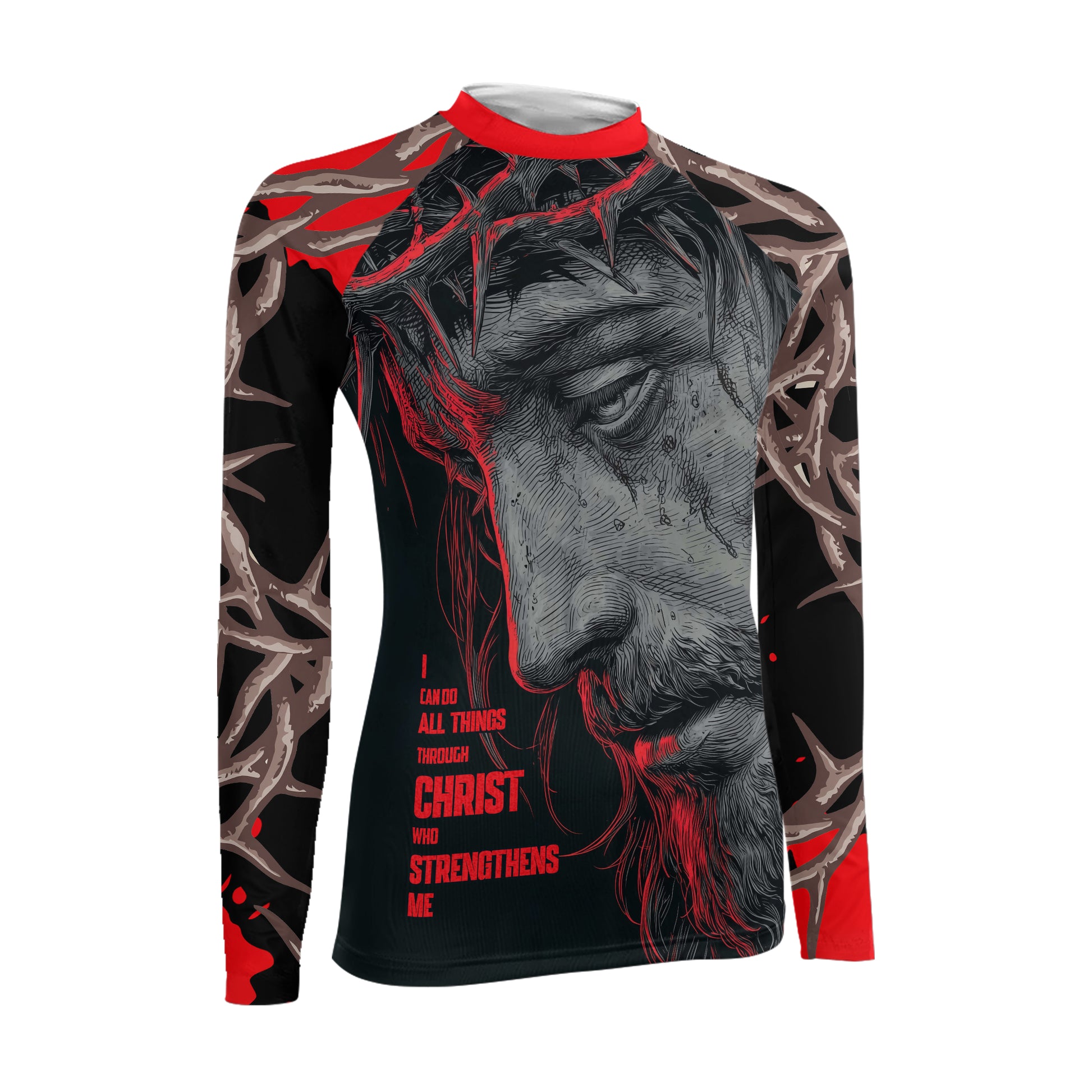 Christ Fell in Love With Human Women's Long Sleeve Rash Guard