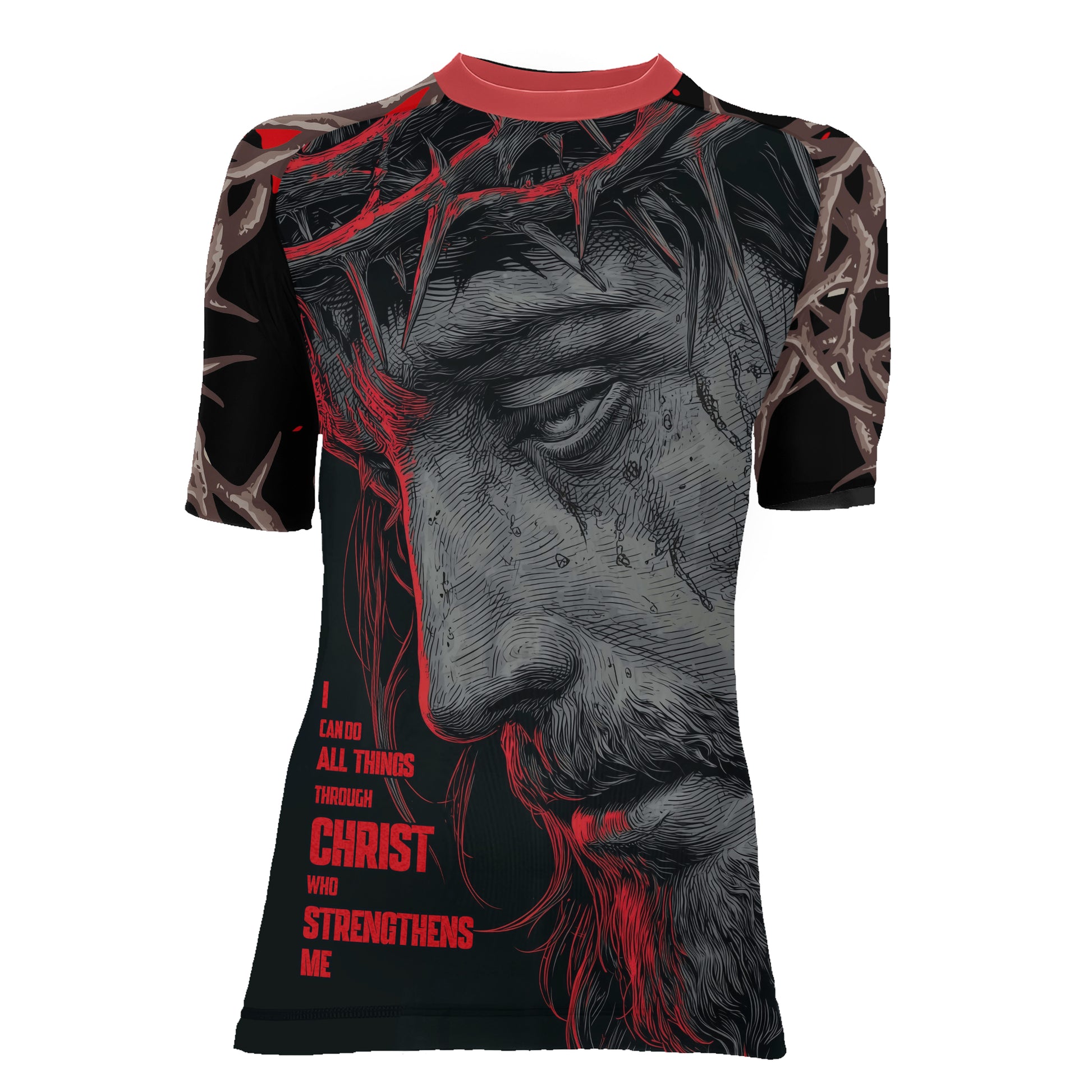 Christ Fell in Love With Human Women's Short Sleeve Rash Guard