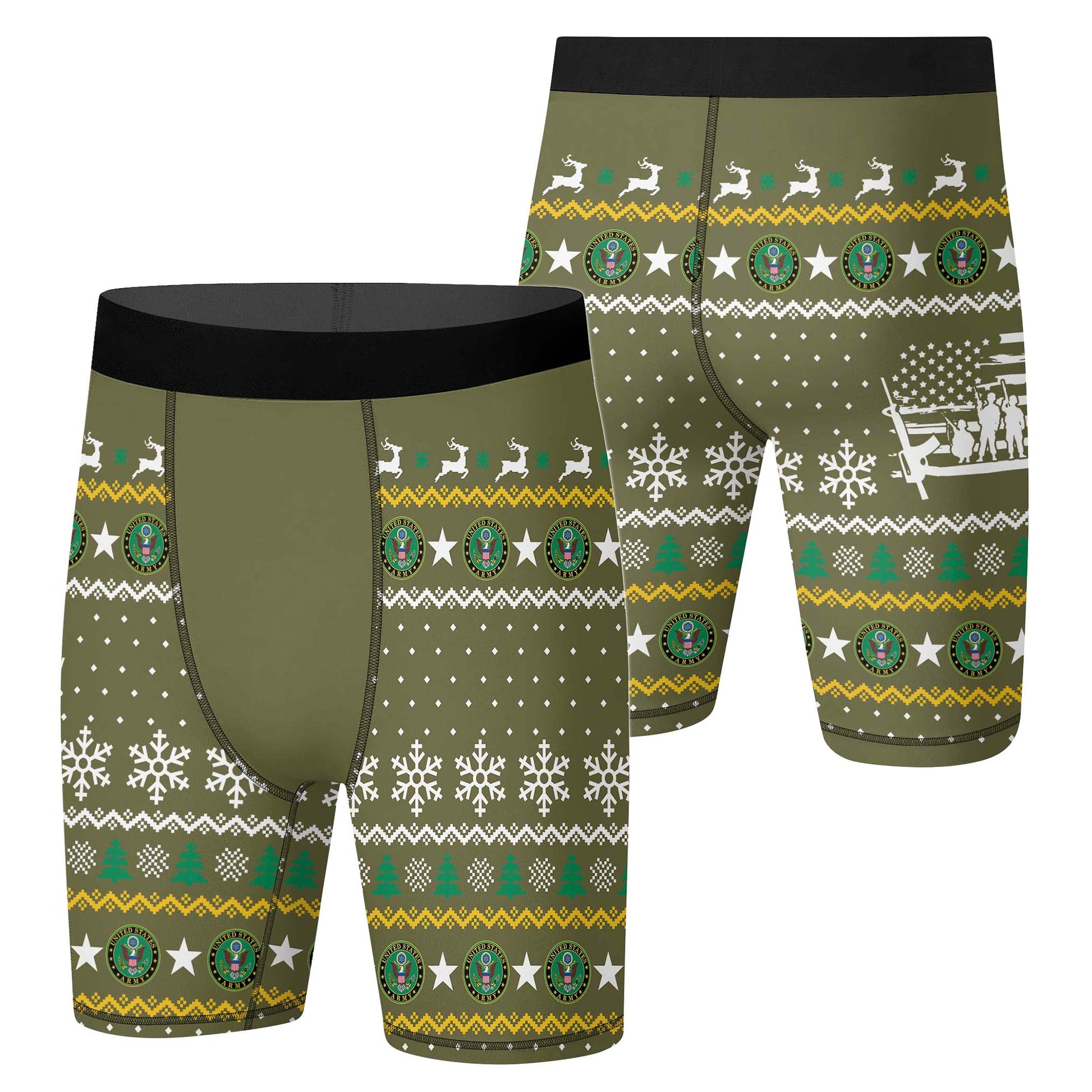 Christmas Army Compression Shorts