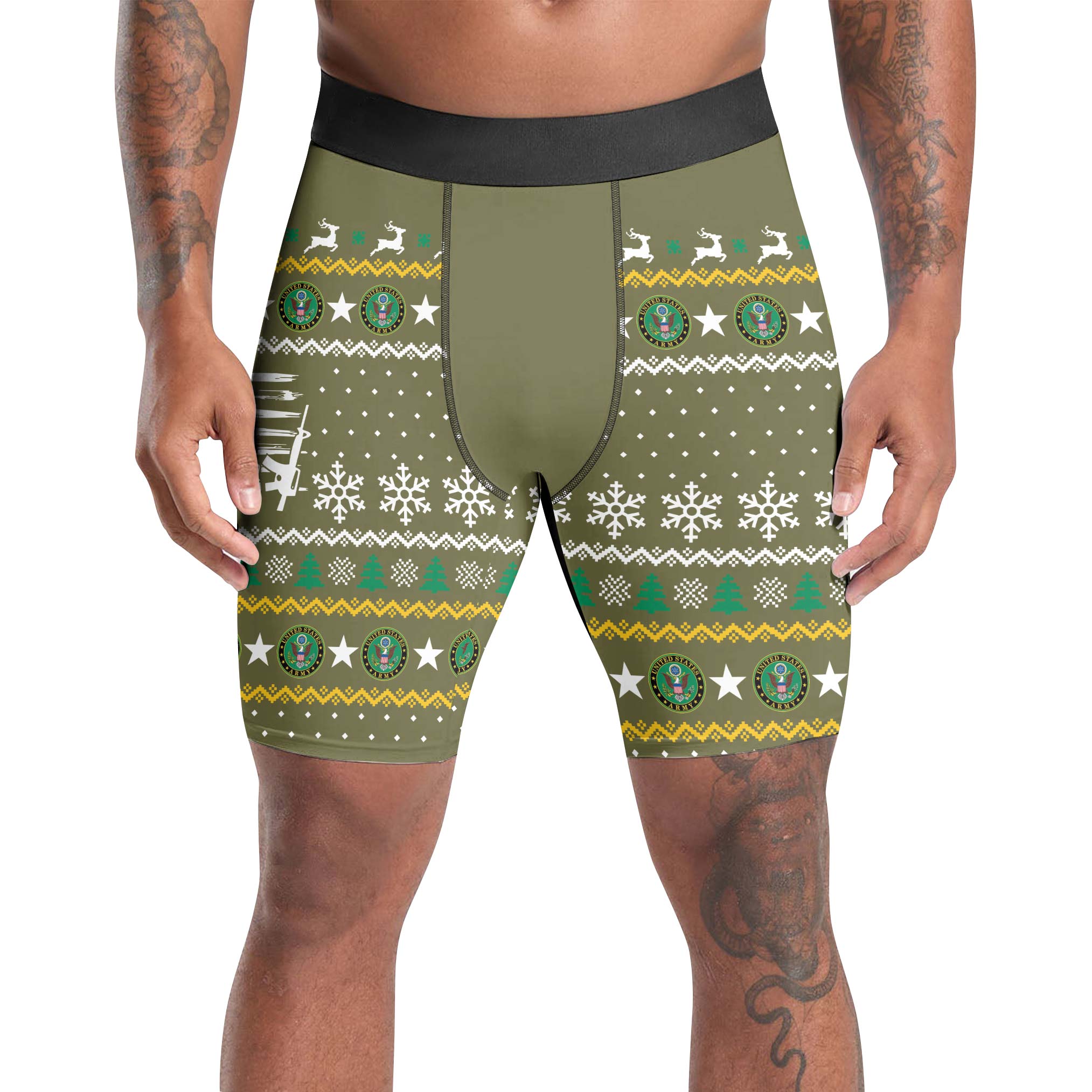 Christmas Army Compression Shorts