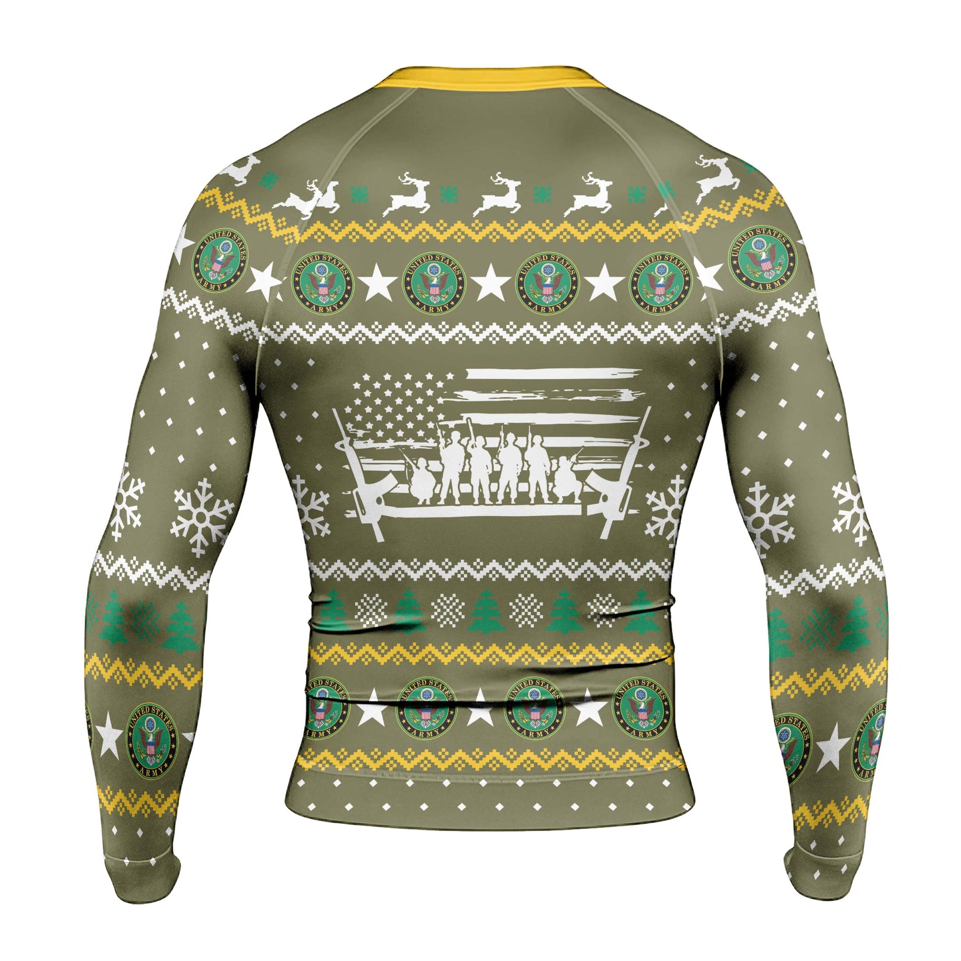 Christmas Army Men's Long Sleeve Rash Guard