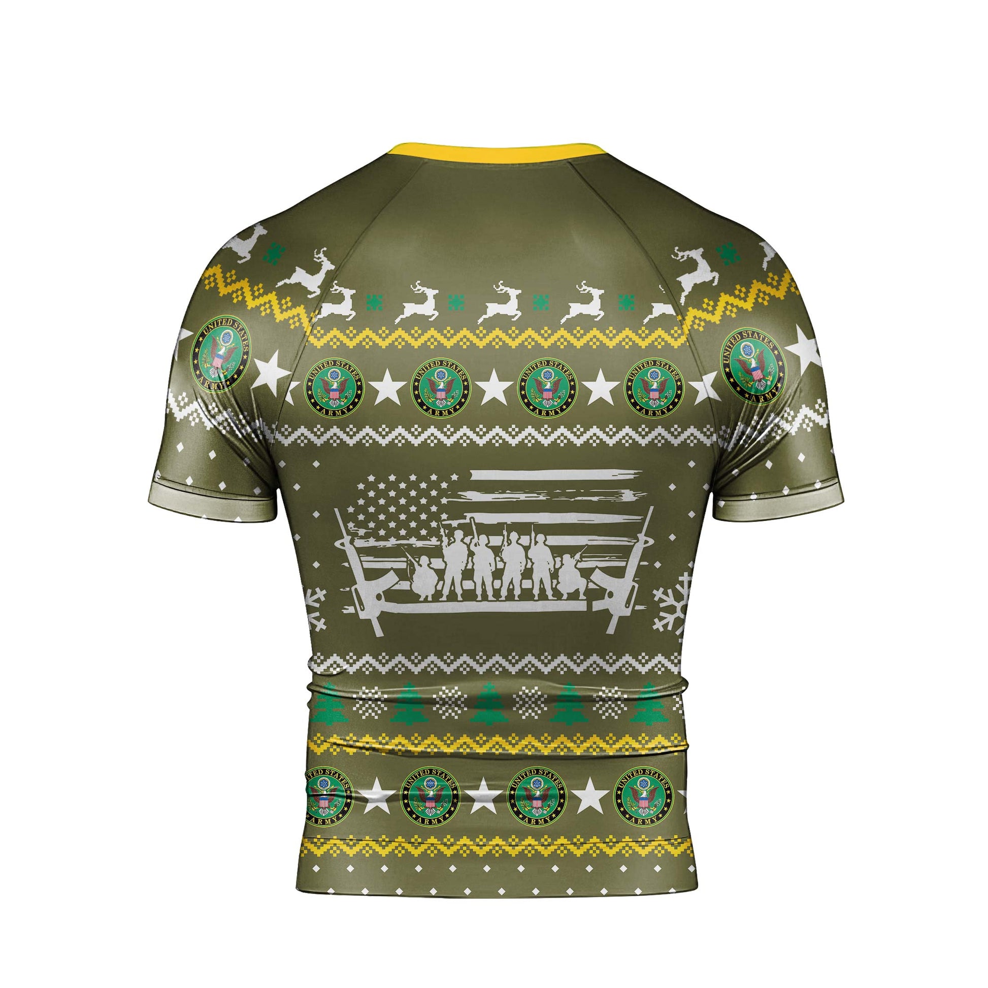 Christmas Army Men's Short Sleeve Rash Guard