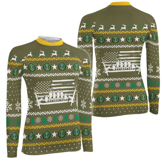 Christmas Army Women's Long Sleeve Rash Guard