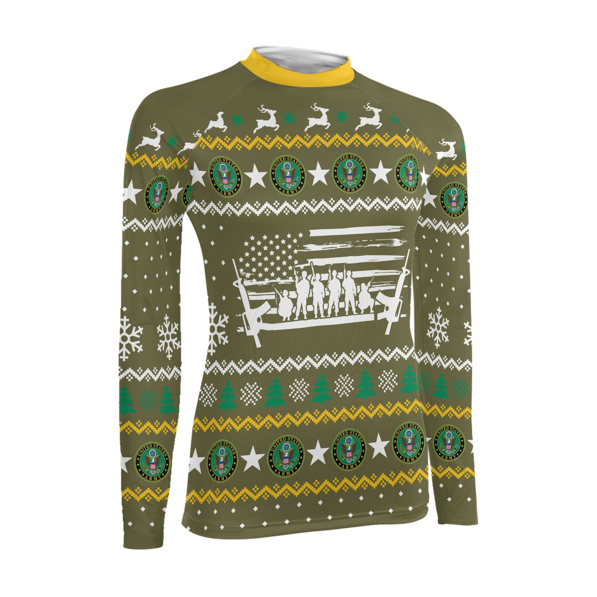 Christmas Army Women's Long Sleeve Rash Guard