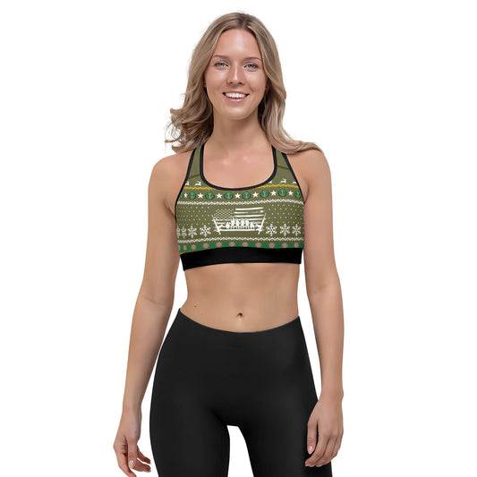 Christmas Army Women's Padded Sports Bra