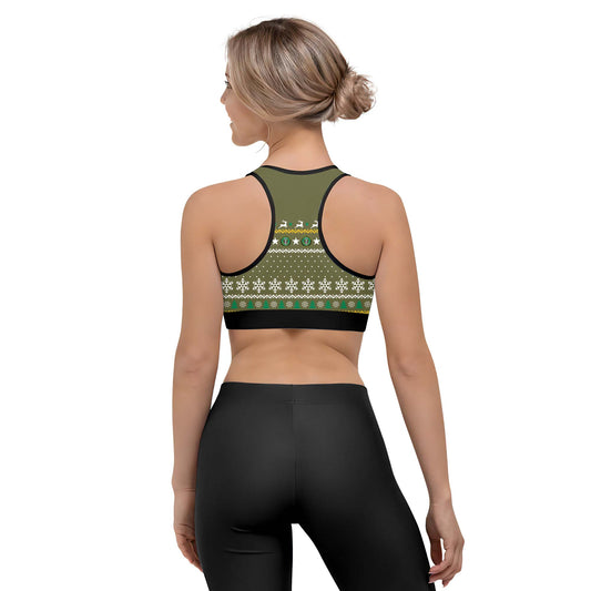 Christmas Army Women's Padded Sports Bra