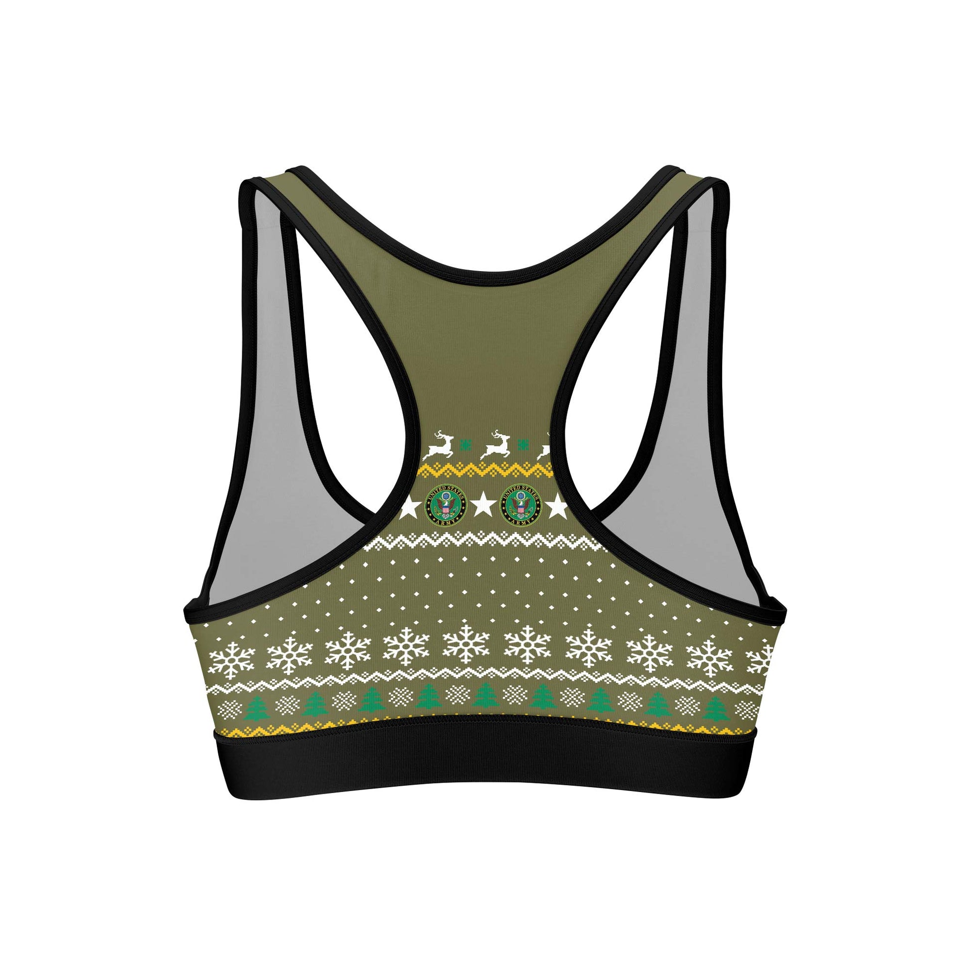Christmas Army Women's Padded Sports Bra