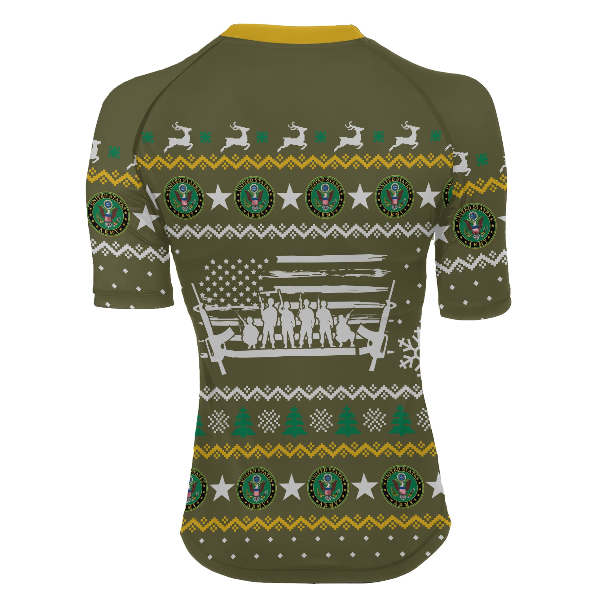 Christmas Army Women's Short Sleeve Rash Guard