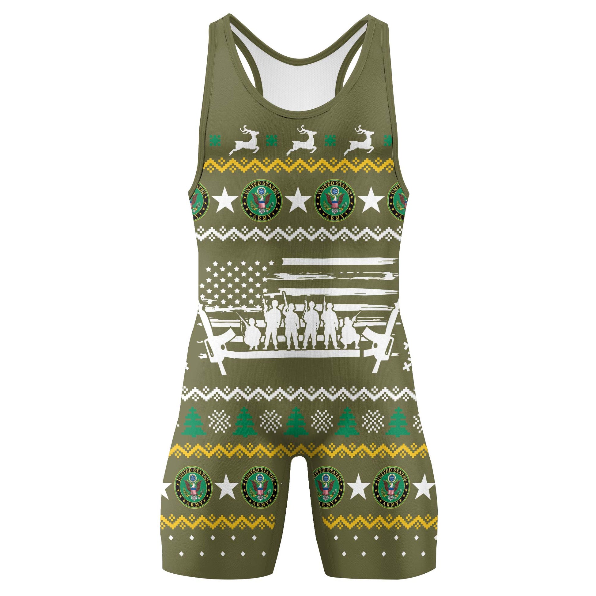 Christmas Army Wrestling Singlets