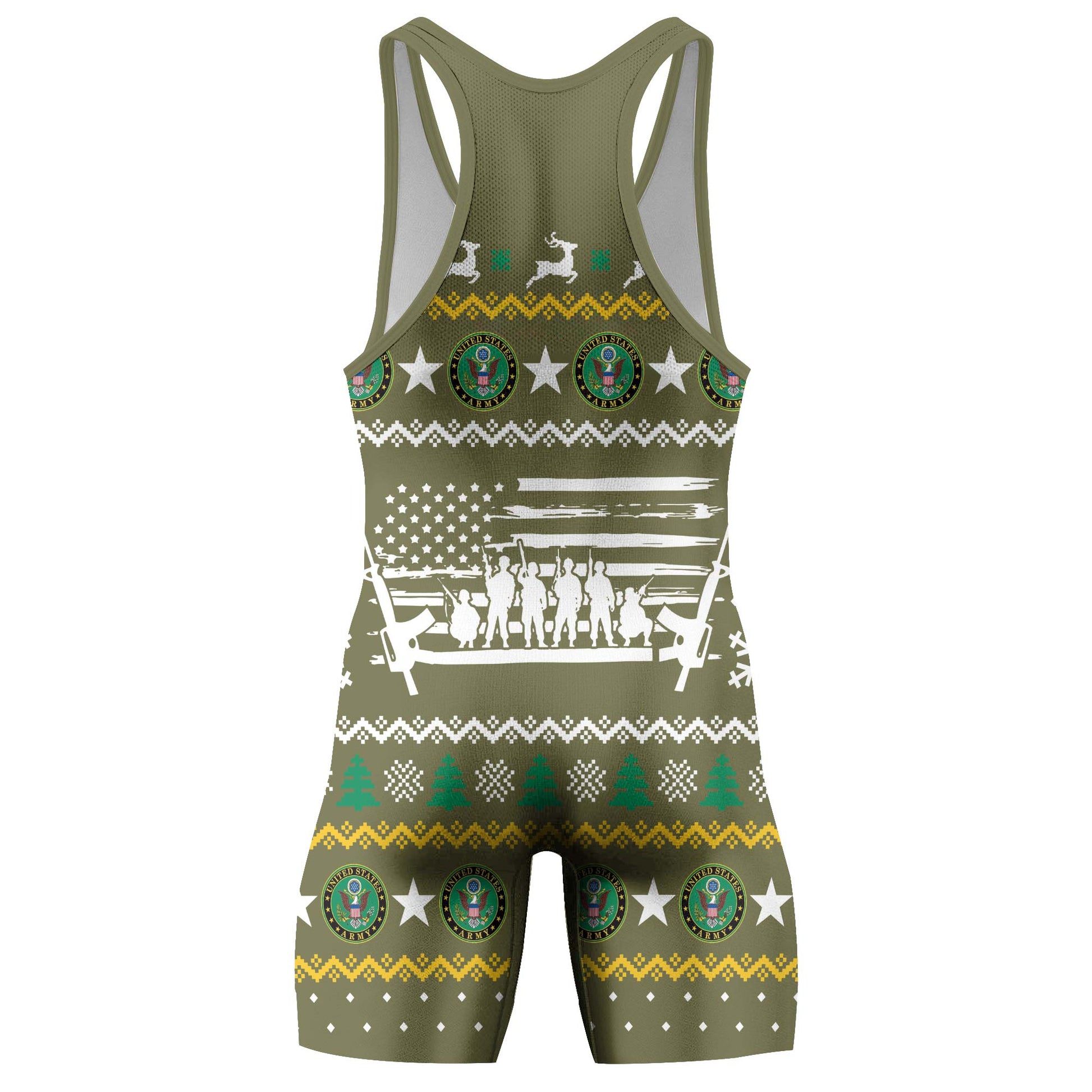 Christmas Army Wrestling Singlets