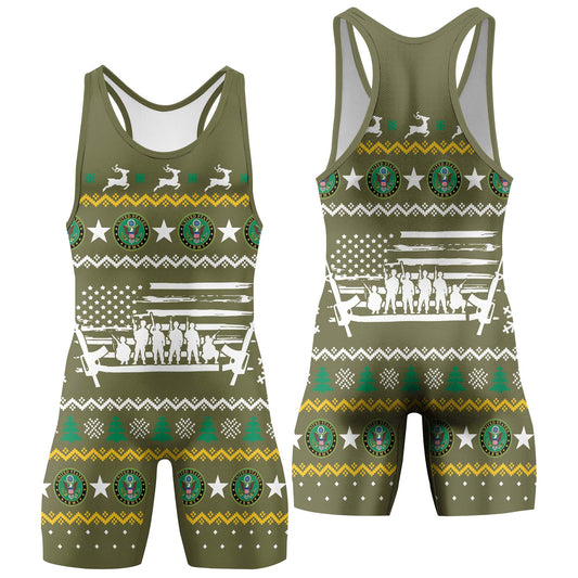Christmas Army Wrestling Singlets