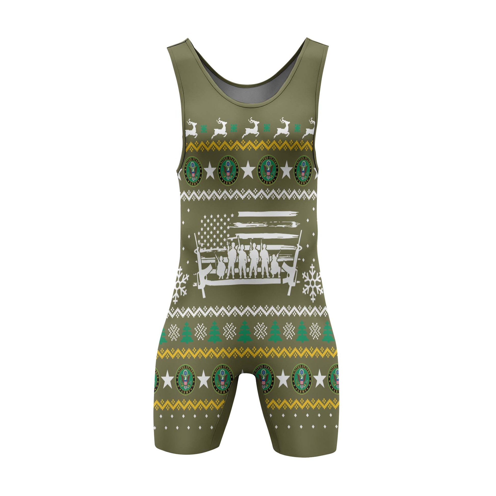 Christmas Army Wrestling Singlets