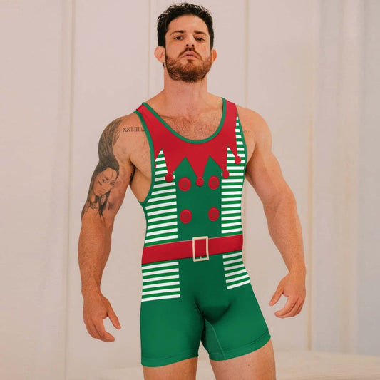 Christmas Elf Cosplay Wrestling Singlets - BattleFitGear