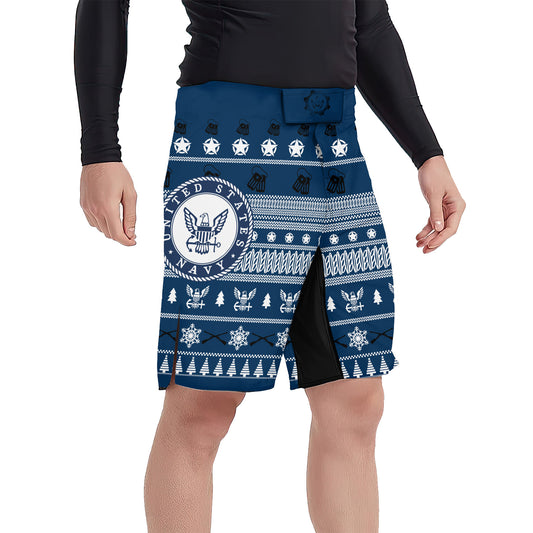 Christmas Navy Fight Shorts