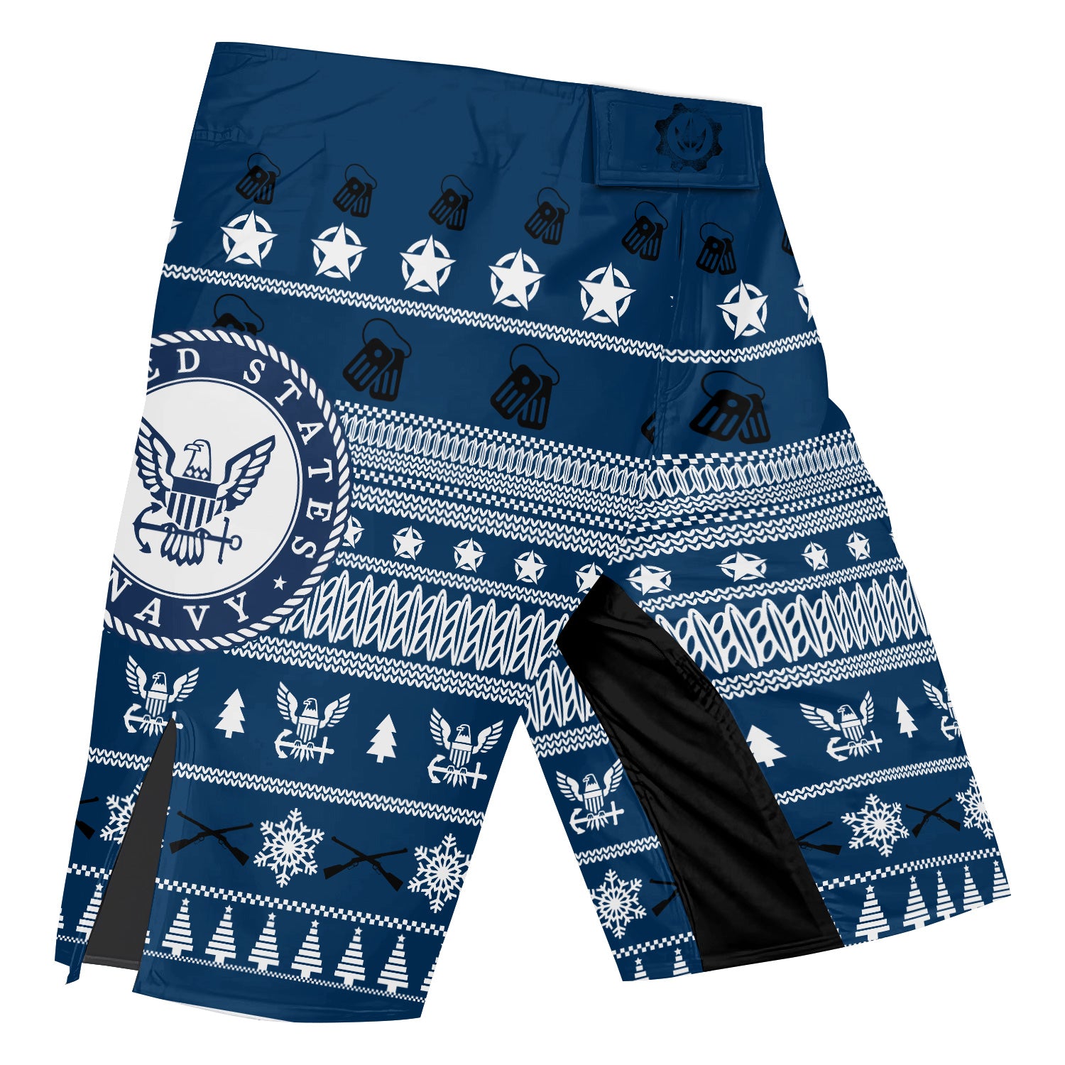 Christmas Navy Fight Shorts