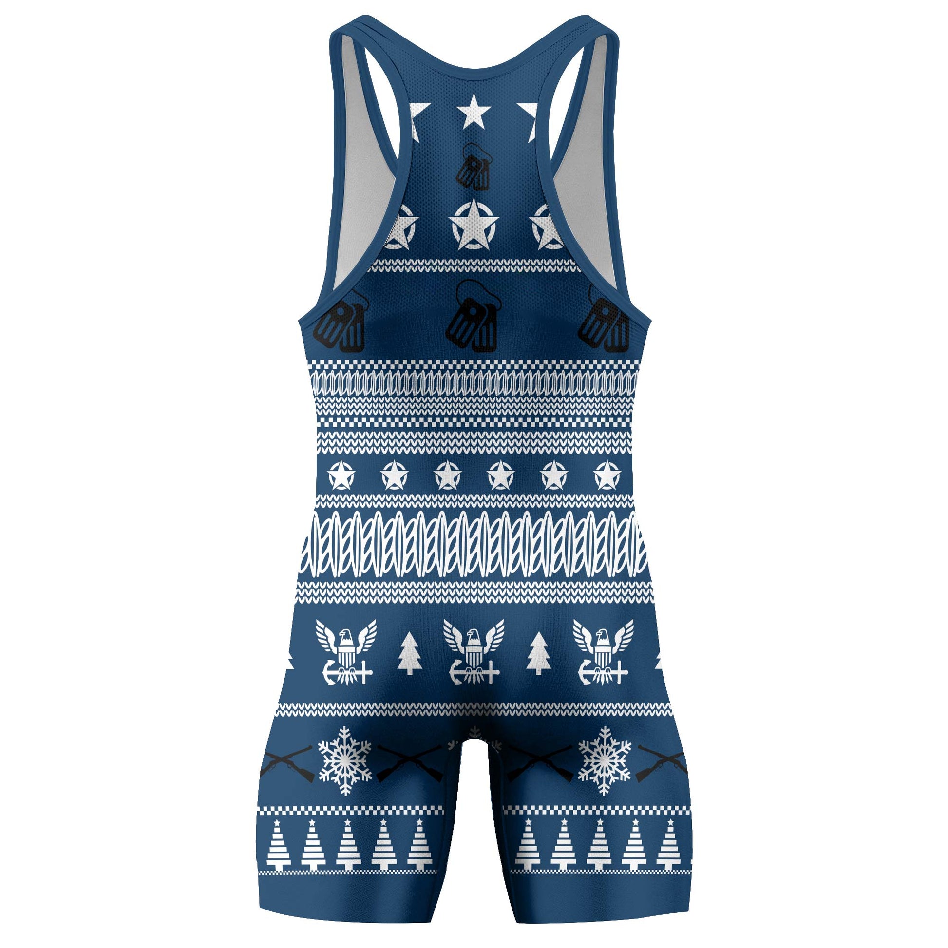 Christmas Navy Wrestling Singlets