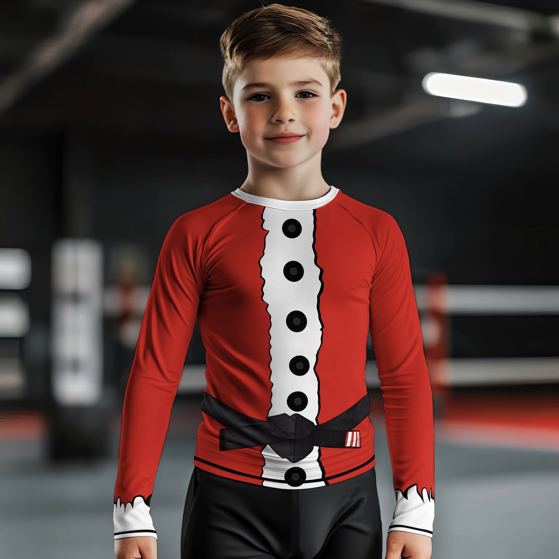 Christmas Santa Jiu Jitsu Kids Rash Guard
