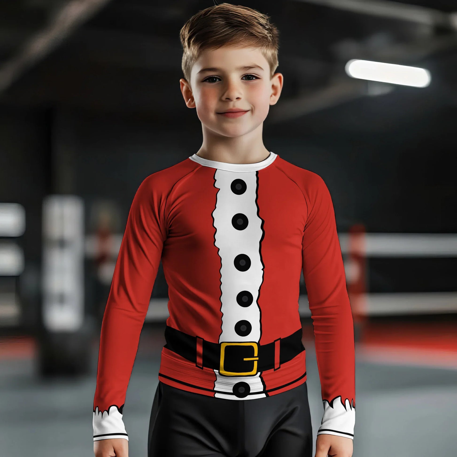 Christmas Santa Jiu Jitsu Kids Rash Guard