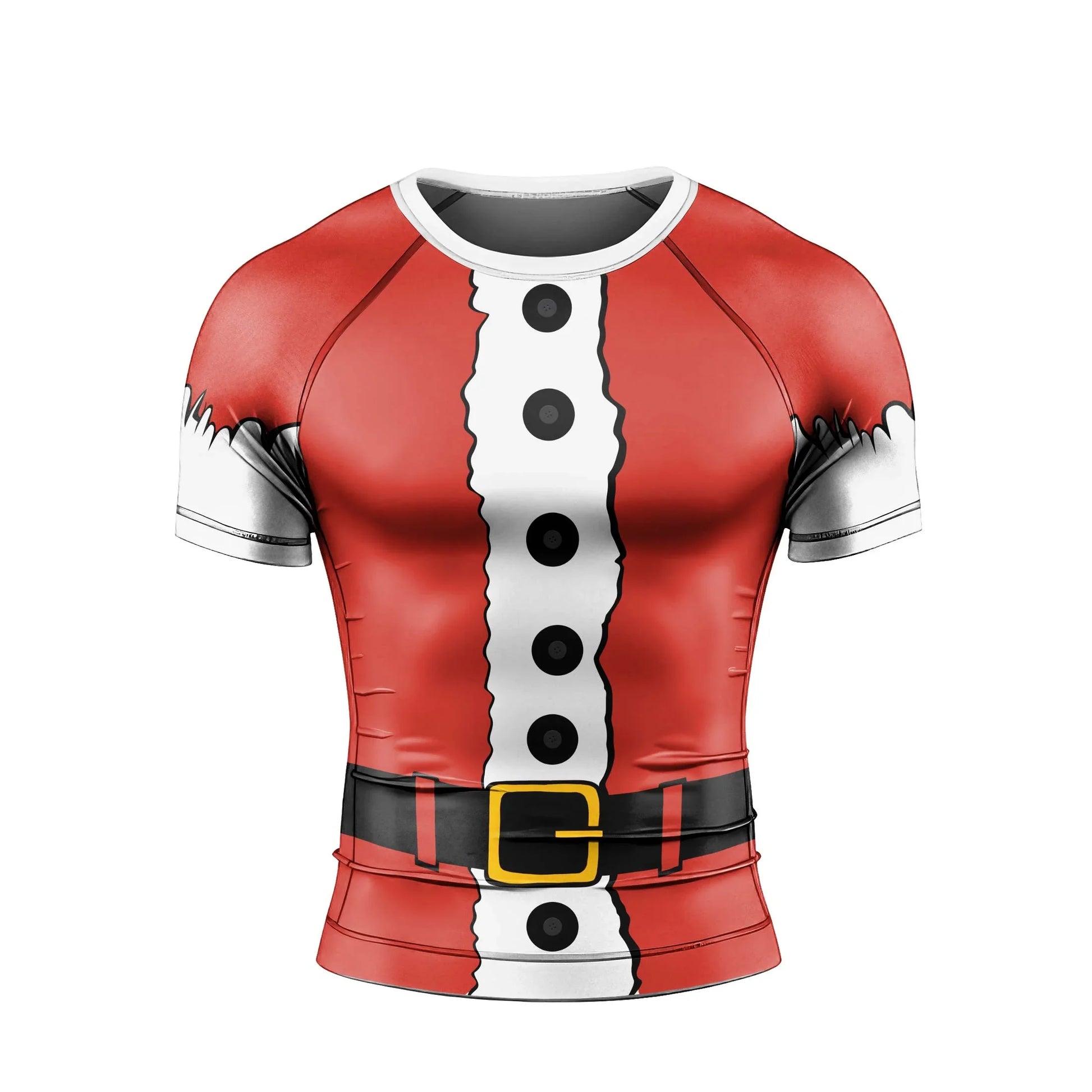 Christmas Santa Jiu Jitsu Men's Short Sleeve Rash Guard