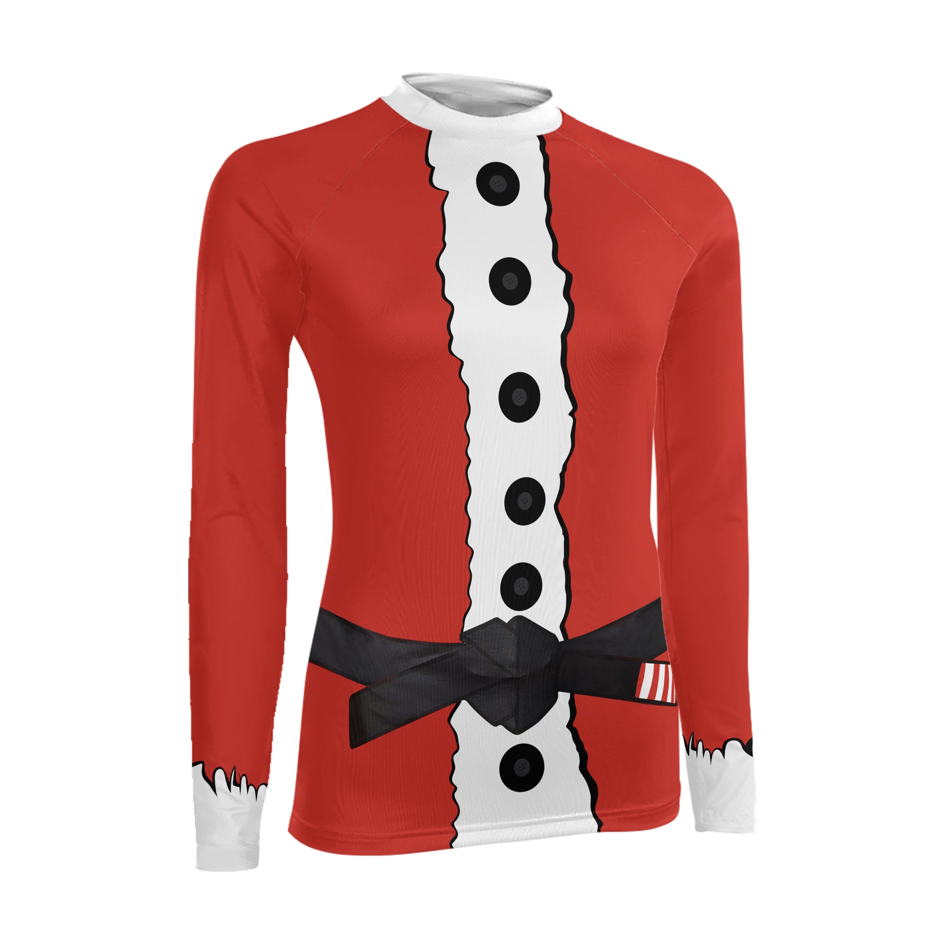 Christmas Santa Jiu Jitsu Women's Long Sleeve Rash Guard