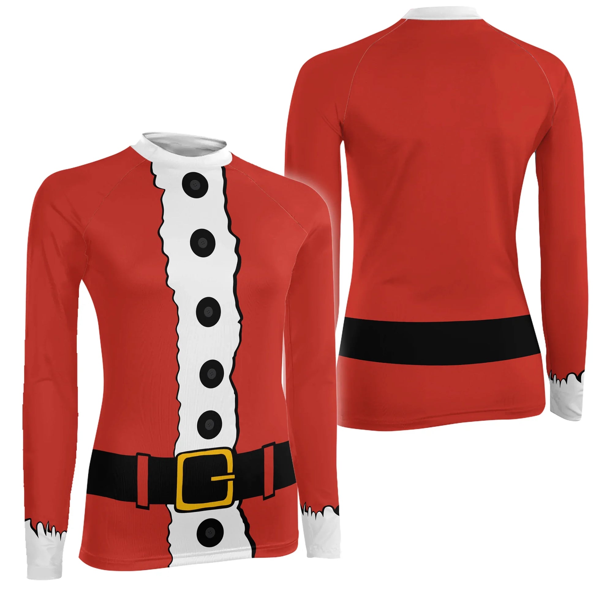 Christmas Santa Jiu Jitsu Women's Long Sleeve Rash Guard