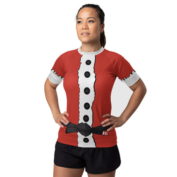 Christmas Santa Jiu Jitsu Women's Short Sleeve Rash Guard