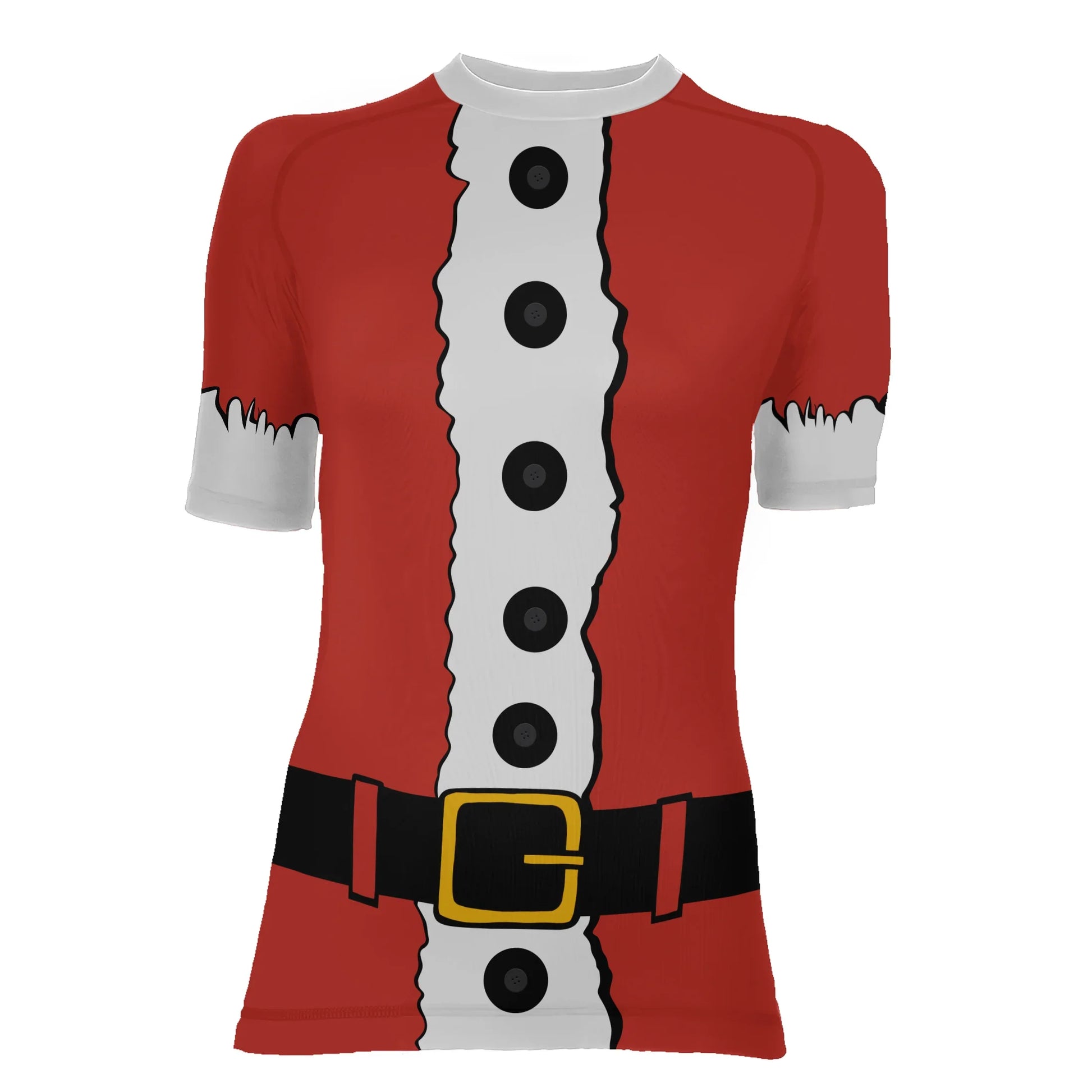 Christmas Santa Jiu Jitsu Women's Short Sleeve Rash Guard
