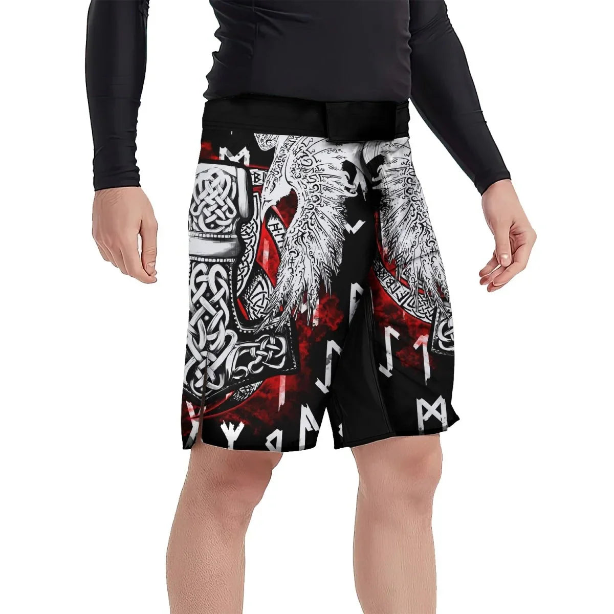 Cool Eagle Vegvisir Fight Shorts - BattleFitGear