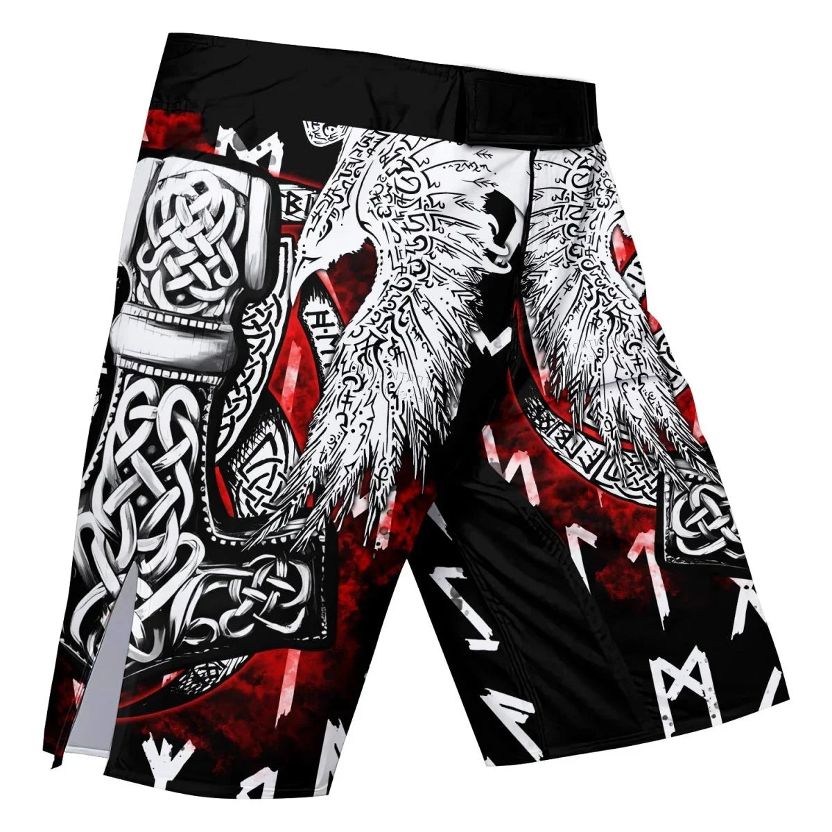 Cool Eagle Vegvisir Fight Shorts - BattleFitGear