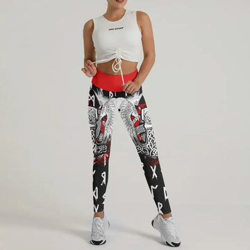 Cool Eagle Vegvisir Leggings - BattleFitGear