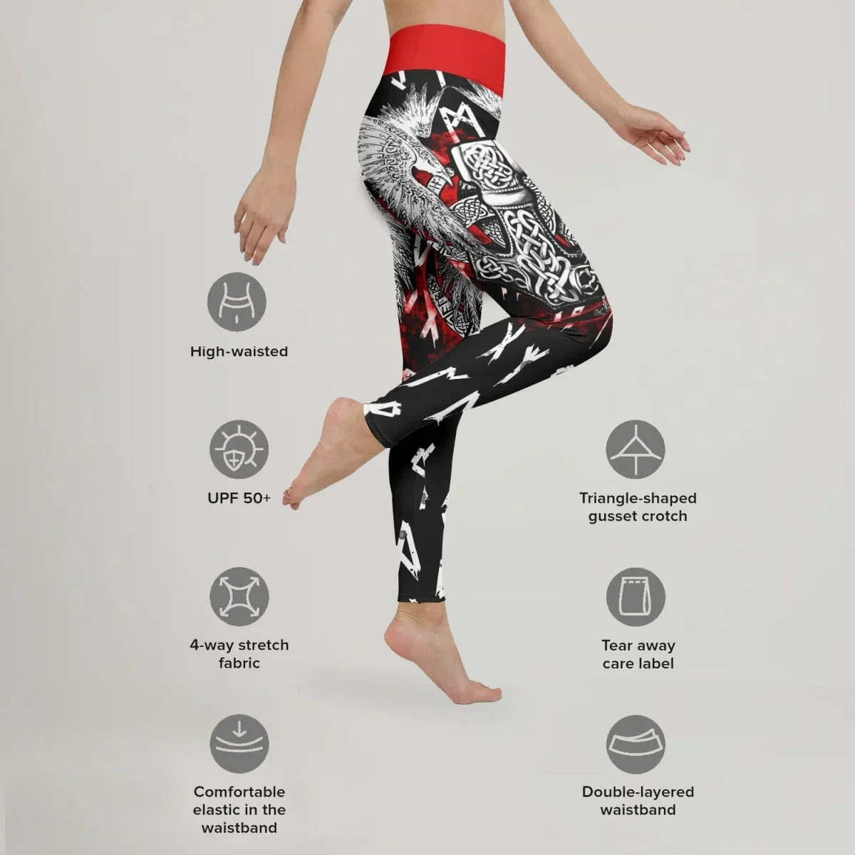 Cool Eagle Vegvisir Leggings - BattleFitGear