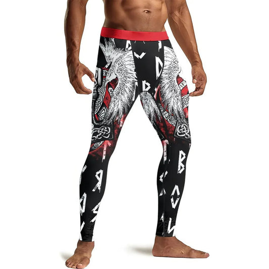 Cool Eagle Vegvisir Men's Compression Leggings - BattleFitGear
