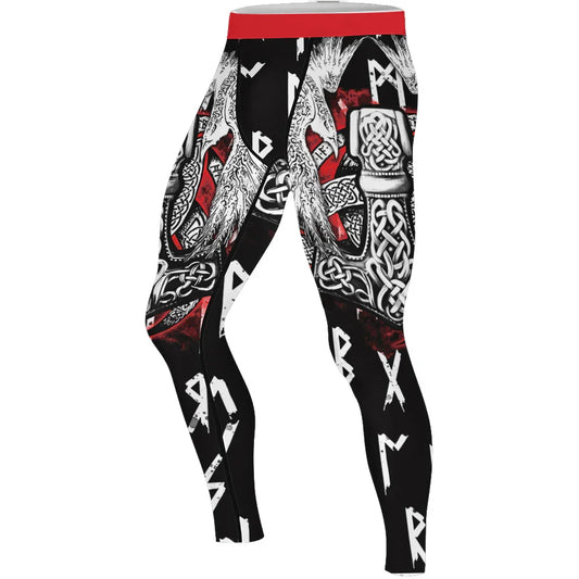 Cool Eagle Vegvisir Men's Compression Leggings - BattleFitGear