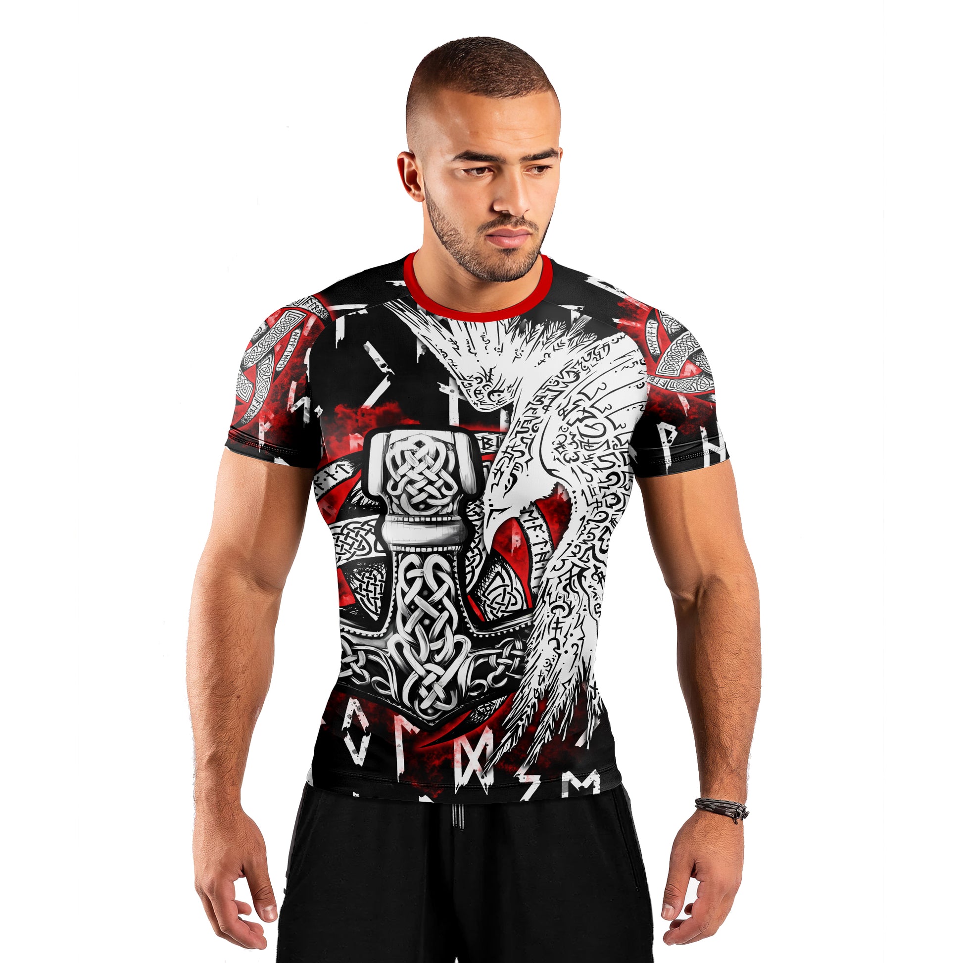 Cool Eagle Vegvisir Men's Short Sleeve Rash Guard