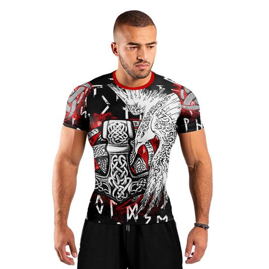 Cool Eagle Vegvisir Men's Short Sleeve Rash Guard