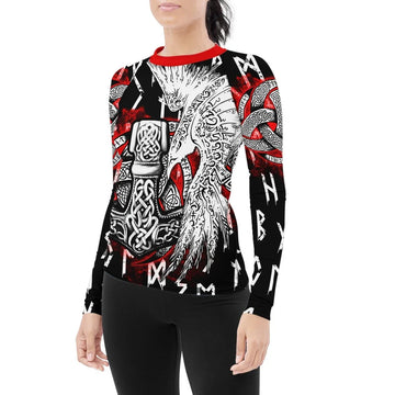 Cool Eagle Vegvisir Women's Long Sleeve Rash Guard - BattleFitGear