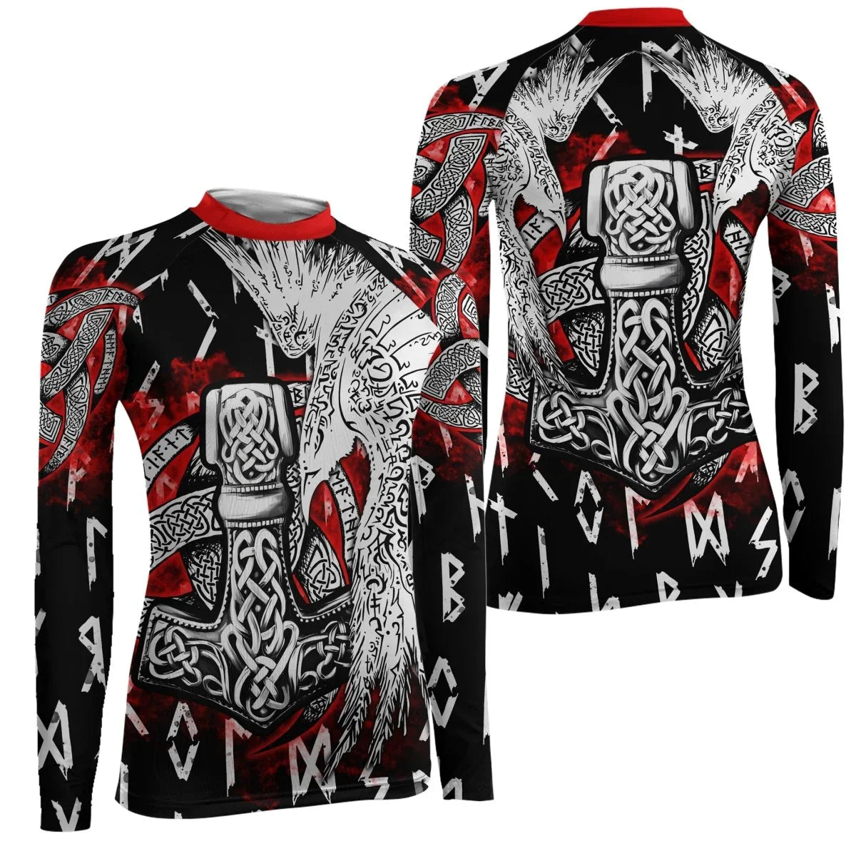 Cool Eagle Vegvisir Women's Long Sleeve Rash Guard - BattleFitGear
