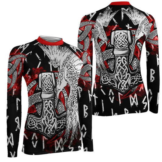 Cool Eagle Vegvisir Women's Long Sleeve Rash Guard - BattleFitGear