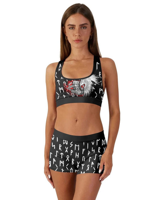 Cool Eagle Vegvisir Women's Padded Sports Bra - BattleFitGear
