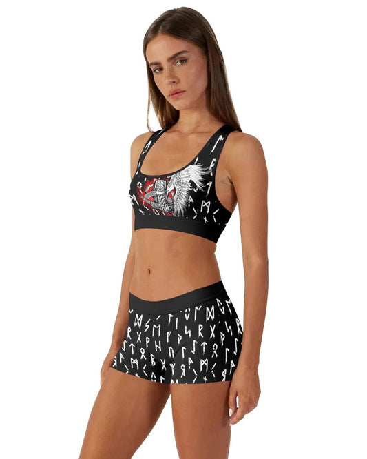 Cool Eagle Vegvisir Women's Padded Sports Bra - BattleFitGear
