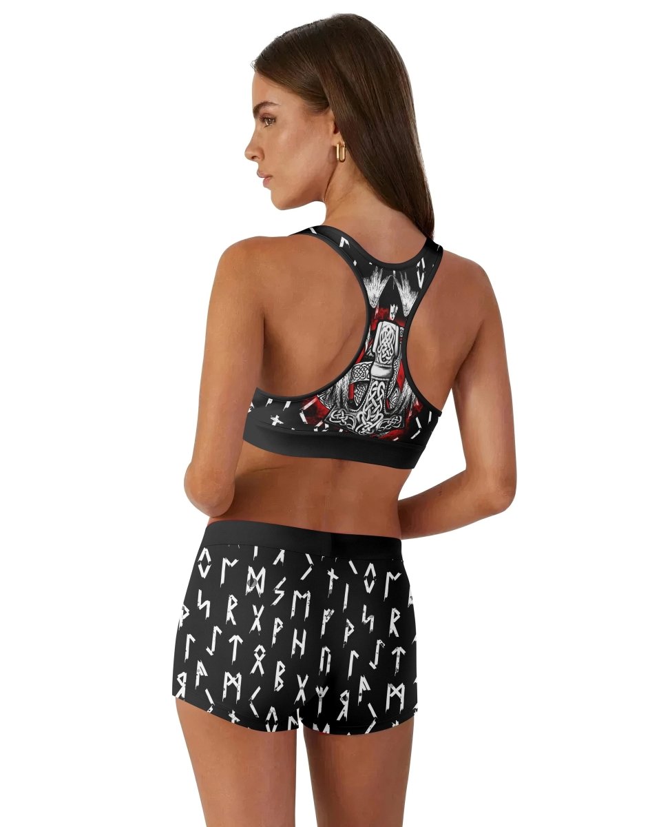 Cool Eagle Vegvisir Women's Padded Sports Bra - BattleFitGear