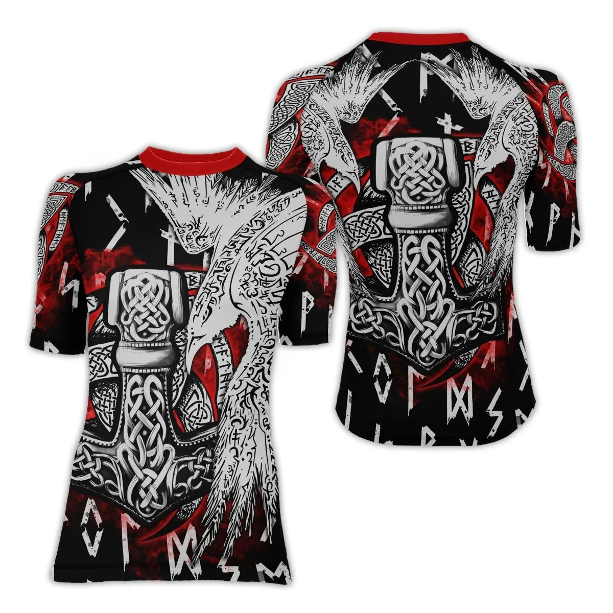 Cool Eagle Vegvisir Women's Short Sleeve Rash Guard - BattleFitGear