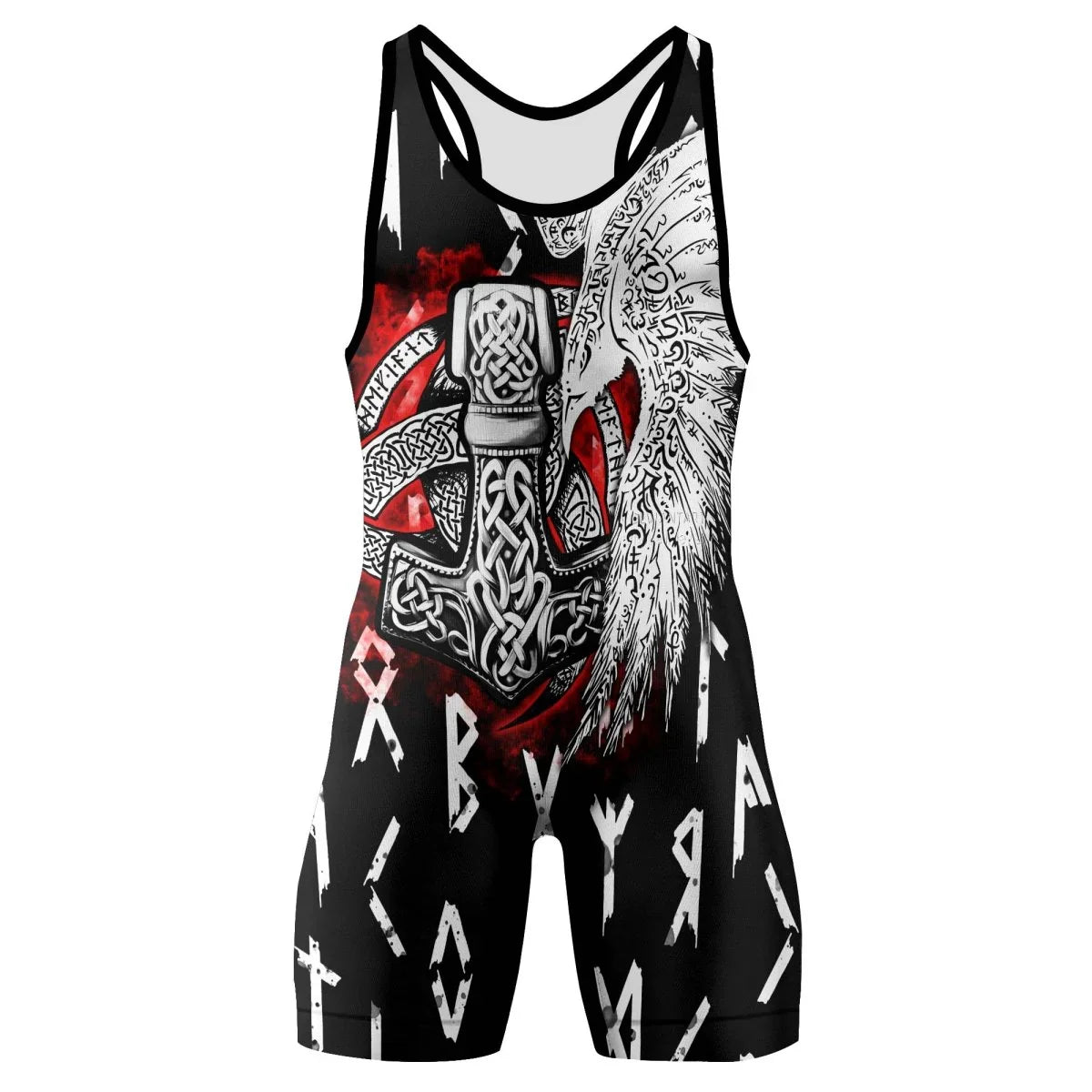 Cool Eagle Vegvisir Wrestling Singlets - BattleFitGear