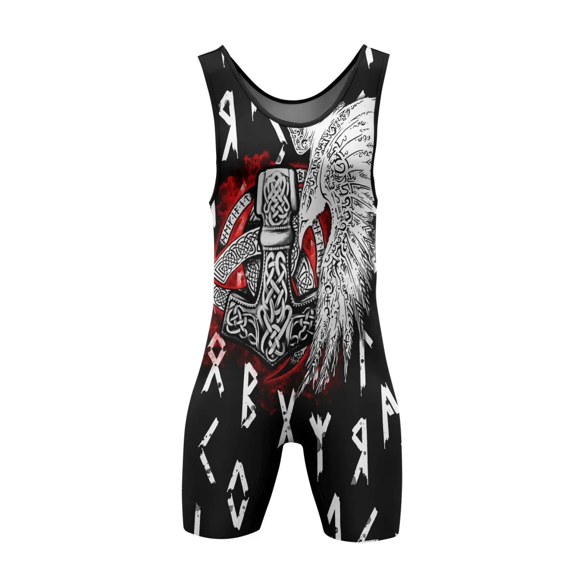 Cool Eagle Vegvisir Wrestling Singlets - BattleFitGear