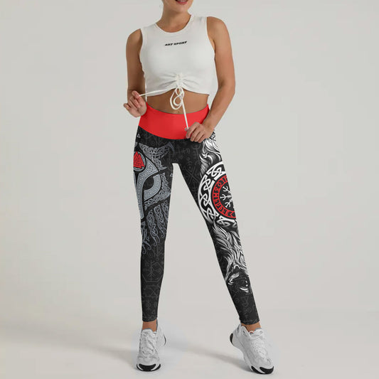 Cool Wolf Vegvisir Leggings